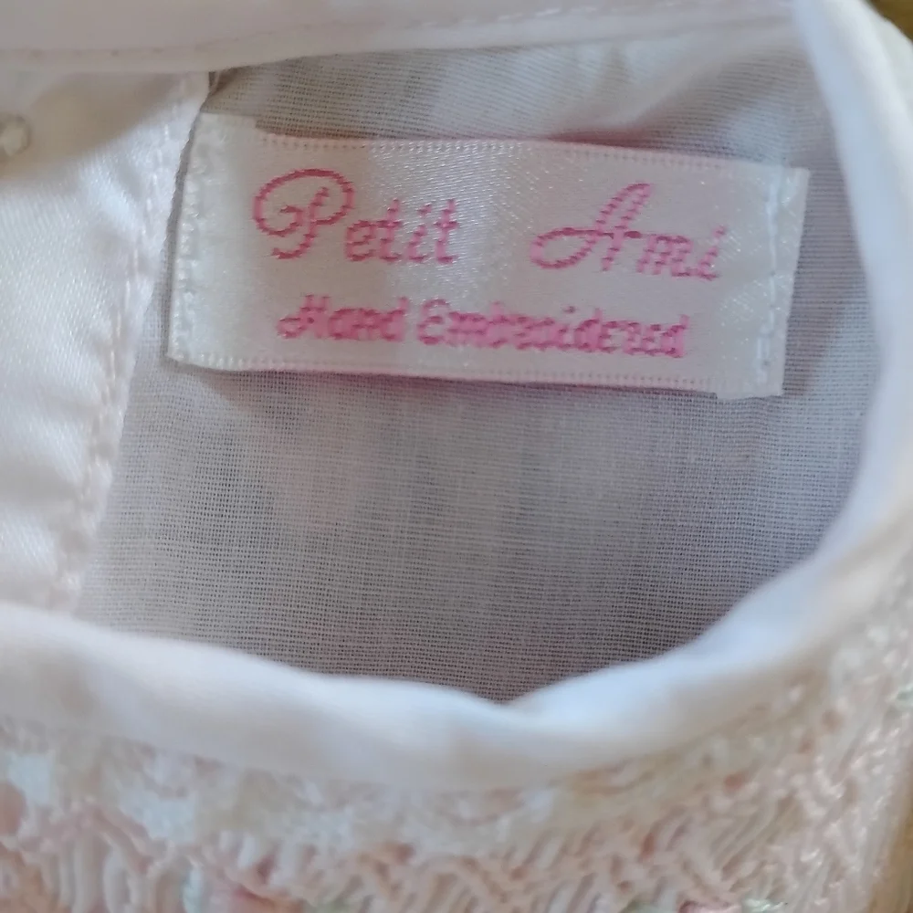 Petit Ami Baby Girl Pink Smocked Dress 3m Bishop Vintage Style Elegant Feminine